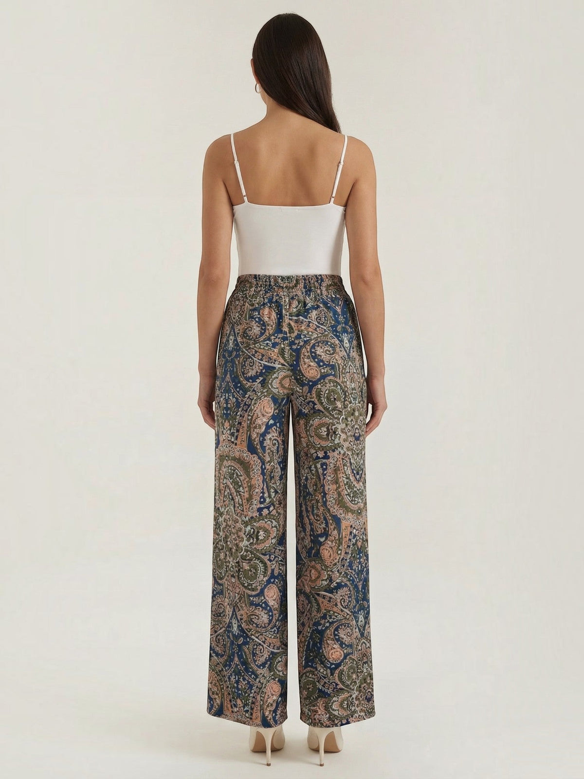 Weite Hose mit Paisley-Muster