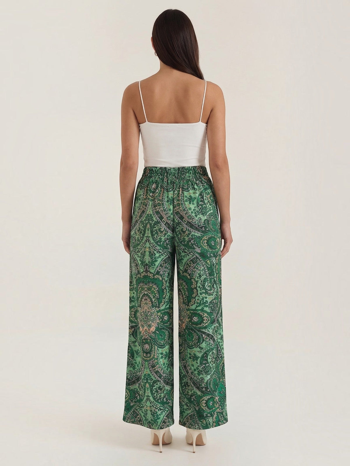 Weite Hose mit Paisley-Muster