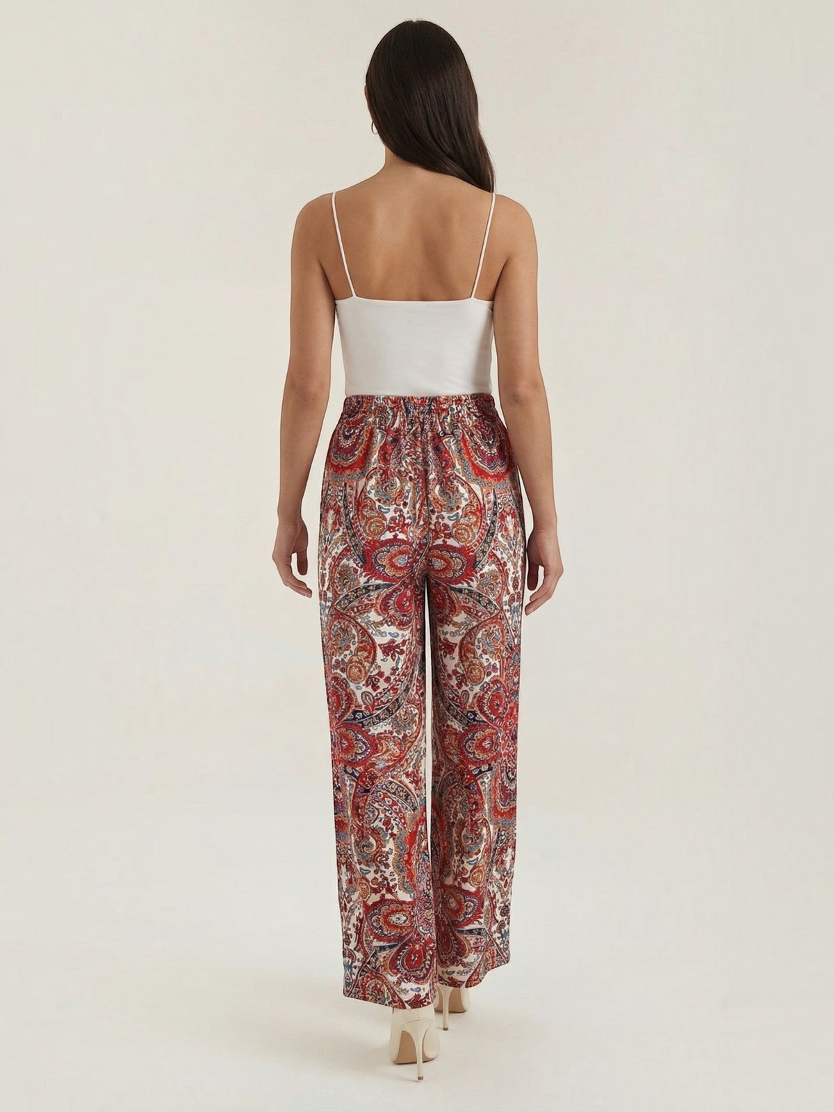 Weite Hose mit Paisley-Muster