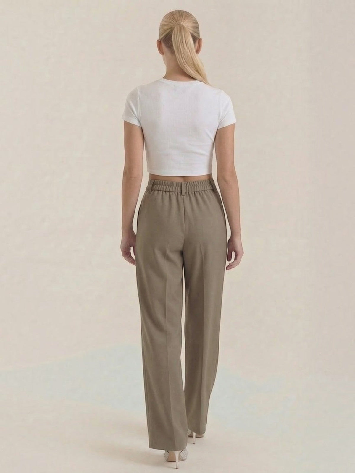 Plissierte Hose mit Seitentaschen