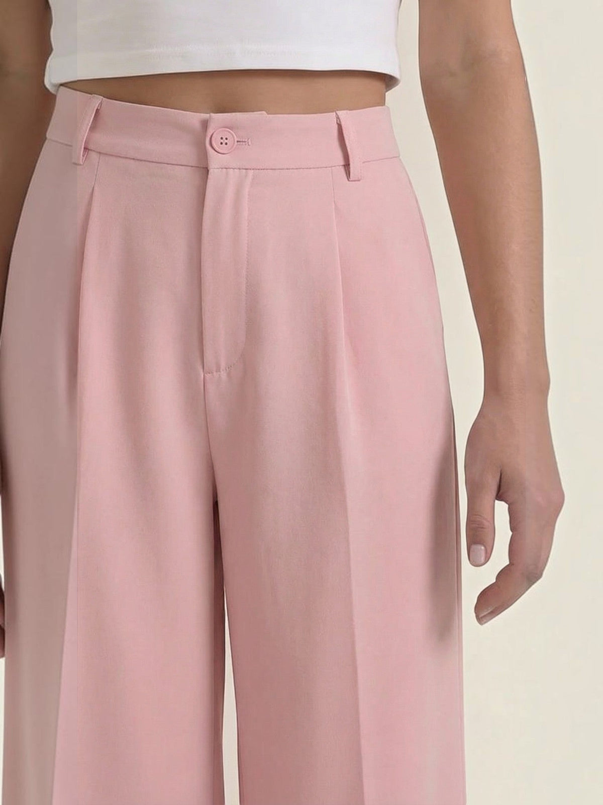 Plissierte Hose mit Seitentaschen