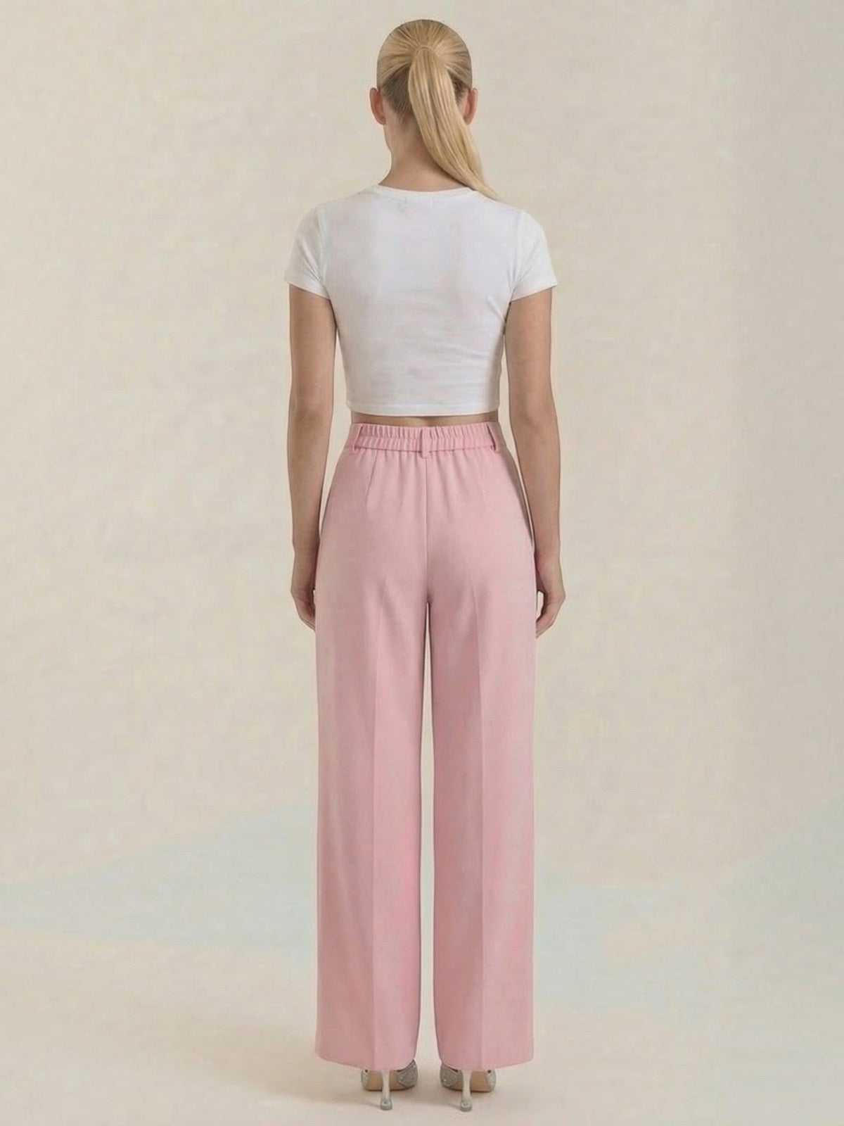 Plissierte Hose mit Seitentaschen