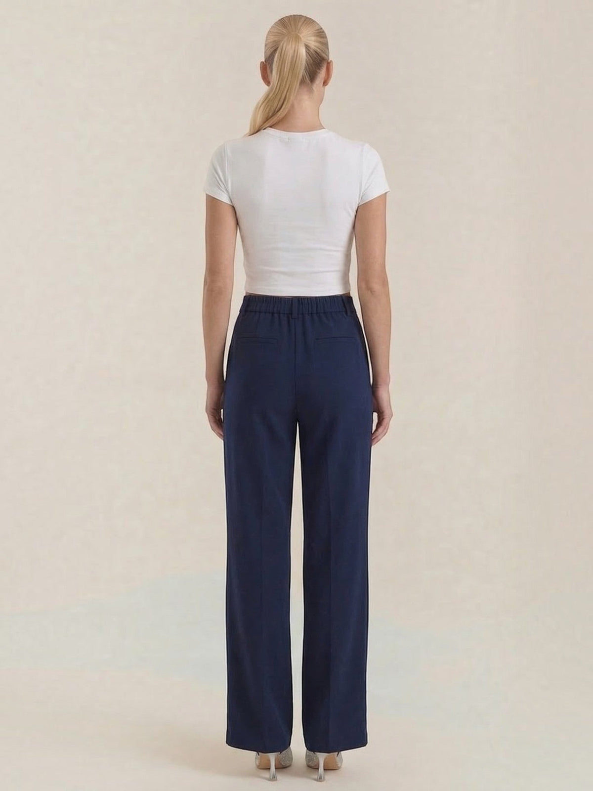 Plissierte Hose mit Seitentaschen